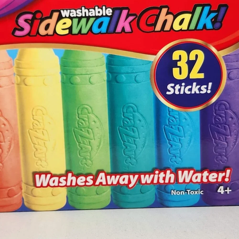 NEW Washable Sidewalk chalk 32 count school supplies preschool Montessori 32 ct
